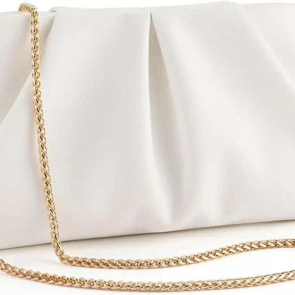 Elegant Women’s Pleated PU Clutch Bag - Versatile Crossbody & Evening Purse